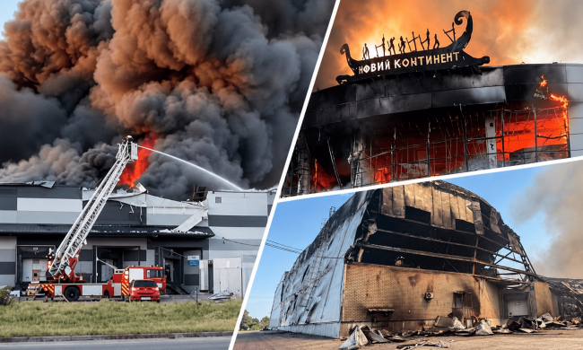Пожежа на підприємстві в Дніпрі після російського обстрілу