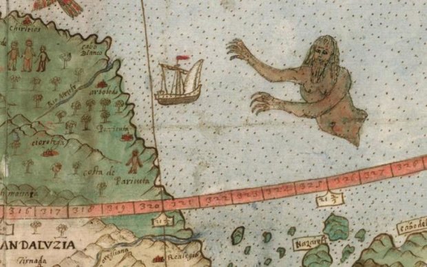 Кентаври, русалки і єдинороги: у мережі з'явилася мапа епохи Відродження