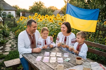 українська родина вишиванка літо традиції сім'я