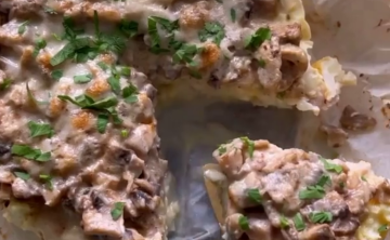 Запеканка с шампиньонами и цветной капустой, кадр из видео