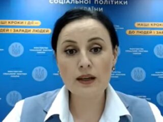 Министр социальной политики Украины Оксана Жолнович. Фото: скрин видео