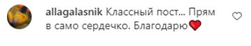 Скріншот з коментарів, instagram.com/vladimirdantes/