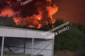 Влучання в Нову Пошту в Одесі, кадр з відео