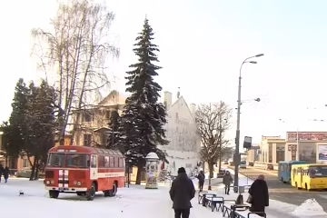 Пункт обогрева, кадр из видео