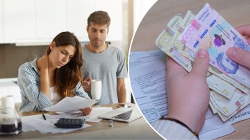 Комунальні платіжки та гроші в руках