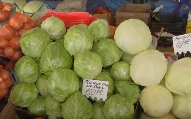 Цены на капусту. Фото: скрин youtube
