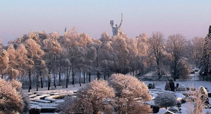 Киев, зима, фото из соцсетей