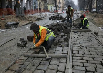 У Львові триває реконструкція вулиці Степана Бандери, фото ЛМР