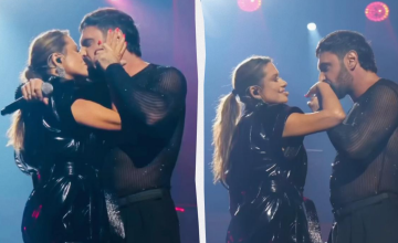 Поцілунок Могилевської та Козловського, кадр з відео