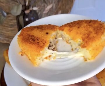 Зразы с фаршем и сыром: фото скрин рецепта