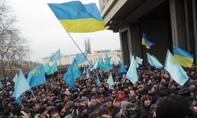 Крымчане попрощались с "несмытой Россией"