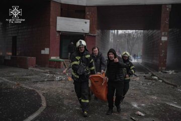 Ракетна атака по Україні Фото: ДСНС