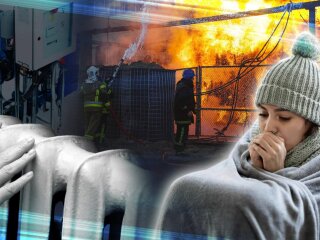 Опалення, обстріли, колаж із вільних джерел