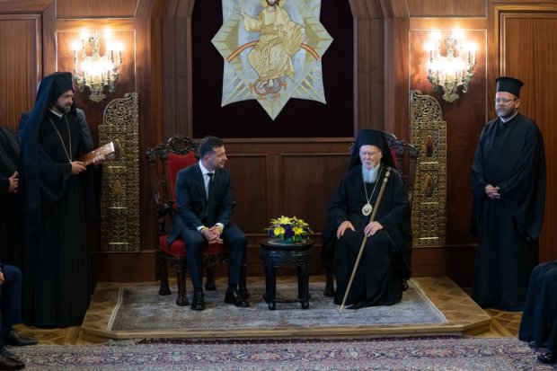 Первая встреча президента Владимира Зеленского с Вселенским патриархом Варфоломеем