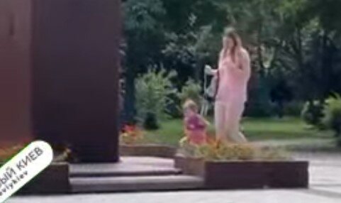 Киянка "переплутала" свою дитину із псом - вигуляла в парку на повідку