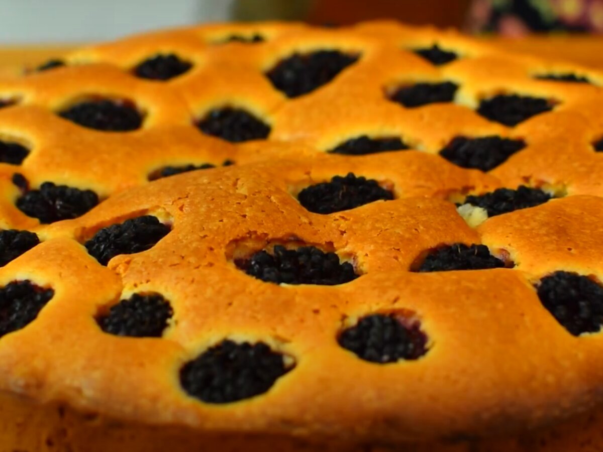 Пирог с ежевикой | Простые рецепты с фото
