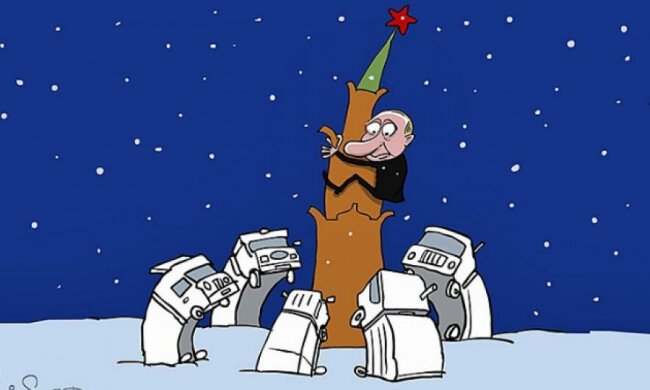 Против Путина "восстали машины" (фото)