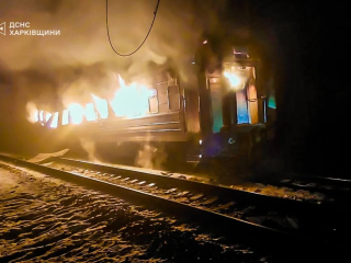 Атака на поезд Укрзализныци: фото ГСЧС