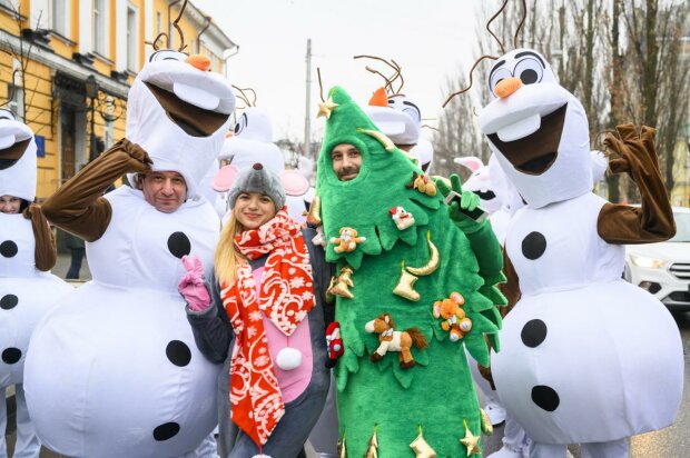 Сніговики, чародії, звіздарі, ельфи: Київ перетворили на справжню казку, фото, відео