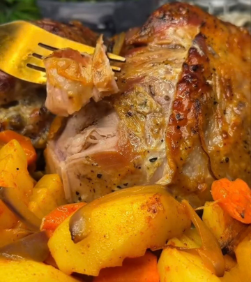 Индюшачьи голени с овощами: фото скрин рецепта