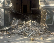 Обвал частини будівлі на вулиці Хмельницького в Одесі
