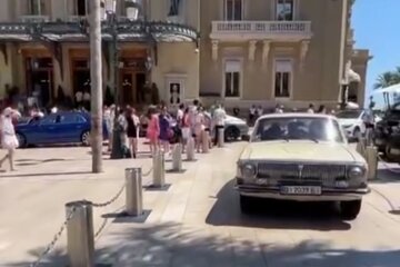 Волга в Монако, скриншот: Telegram