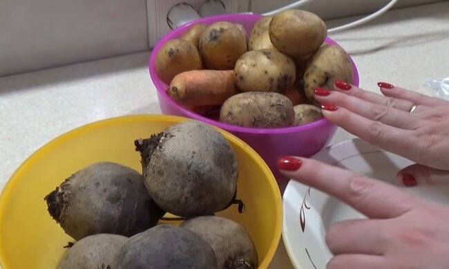 Варение овощей, скриншот с видео