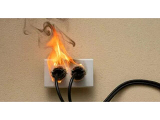 Пожар из-за неисправной техники: фото из свободных источников