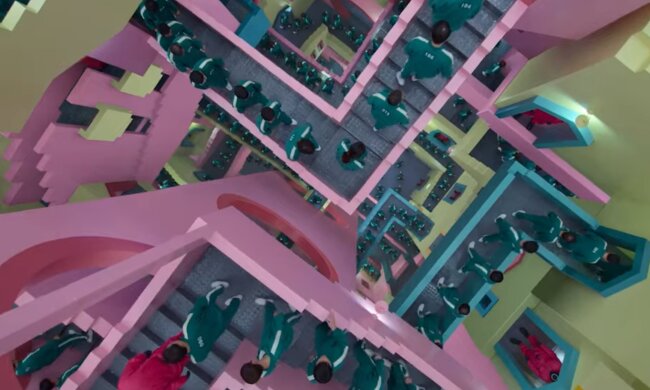 Гра в кальмара, кадр з дорами