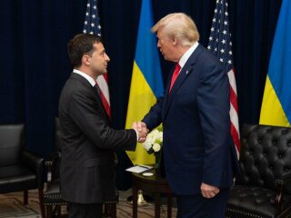Владимир Зеленский и Дональд Трамп, ОПУ