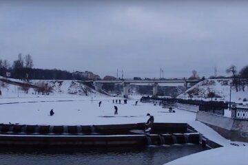 зимова річка, скріншот з відео