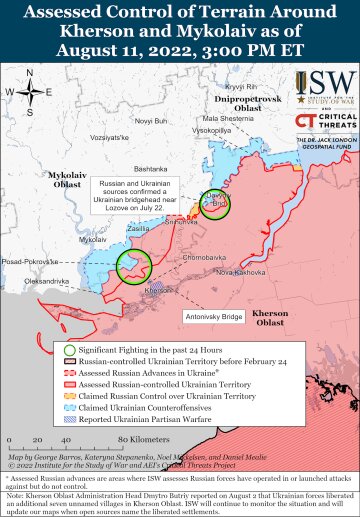 Карта бойових дій, фото: ISW