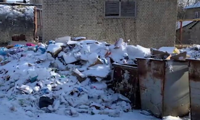 Мусор на Донбассе, скриншот: Telegram