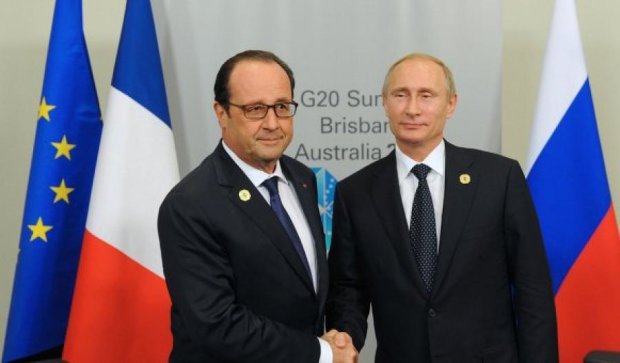 Путин и Олланд переговорили за закрытыми дверями