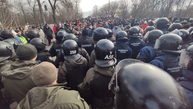 Протесты в Новых Санжарах, фото:poltava.to