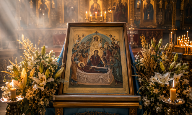 Успіння Пресвятої Богородиці: ікона в храмі