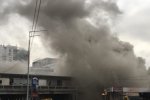 Огненный ад у метро Левобережная: киевляне делятся жуткими фото и видео