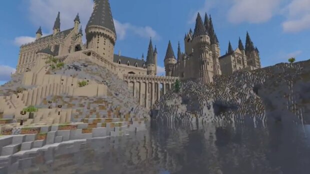 Хогвартс в Minecraft: скрин