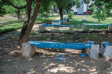 Лавочка в крові / фото: Инфоматор