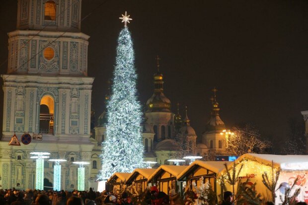Новогодние праздники в Киеве, фото: Униан
