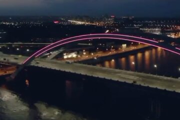 Киев, мост, кадр из видео