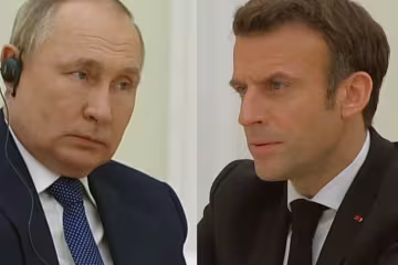 путин и Макрон, фото: скриншот из видео