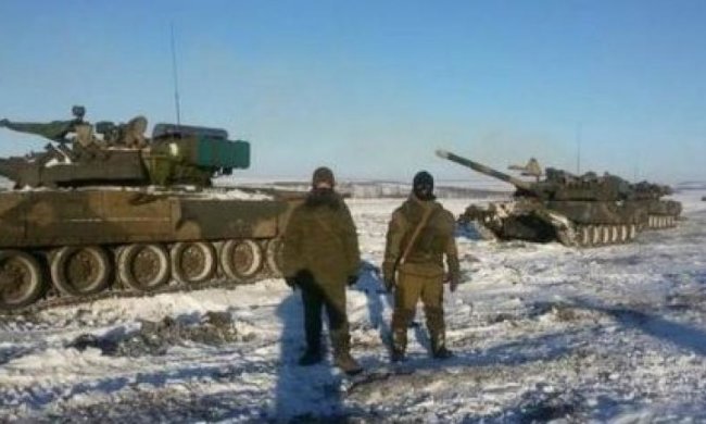 Колонну российской техники уничтожили возле Дебальцево