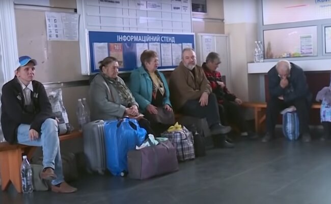 Украинские беженцы, скриншот: Youtube