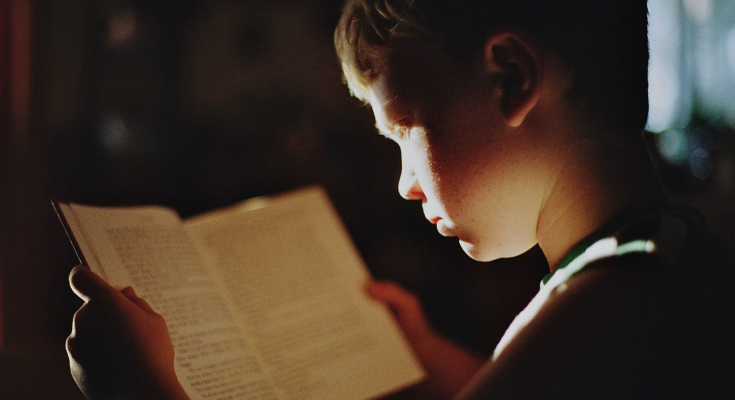 Мальчик читает книгу / фото: Pixabay
