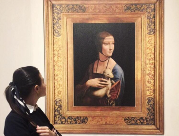 Картина Леонардо да Винчи "Дама с горностаем"