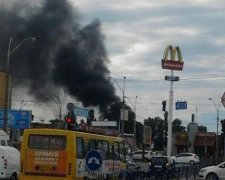 Горит столичный рынок «Петровка» 