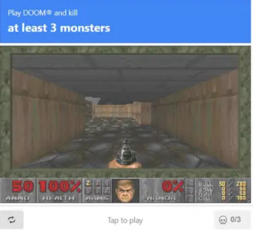 Doom поместили в CAPTCHA, скриншот: doom-captcha.vercel.app