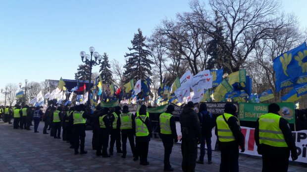Митинг под Верховной Радой, фото: znaj.ua