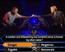 Кадр програми Who Wants To Be A Millionaire?, скрін з YouTube